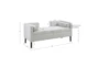 50" Gray Upholstered Accent Bench - Detail