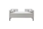 50" Gray Upholstered Accent Bench - Front