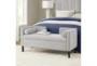 50" Gray Upholstered Accent Bench - Room