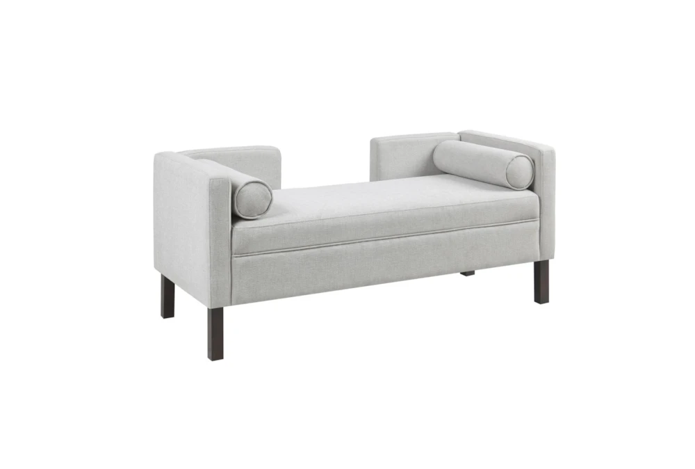 50" Gray Upholstered Accent Bench