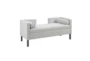 50" Gray Upholstered Accent Bench - Signature