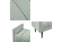48" Seafoam Upholstered Modern Accent Bench - Detail