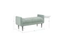 48" Seafoam Upholstered Modern Accent Bench - Detail