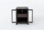 Lars End Table With Glass Doors - Front
