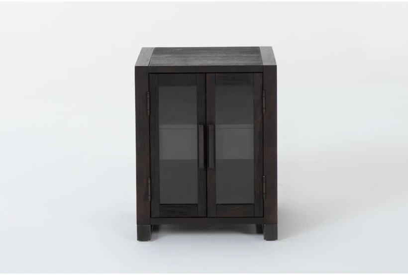 Lars End Table With Glass Doors - 360