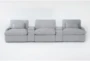 Jolene Silver Grey 150" 5 Piece Power Reclining Modular Home Theater Sectional with Storage, Cupholders & USB - Signature
