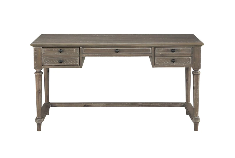 58" Rustic Writing Desk With 3 Drawers - 360