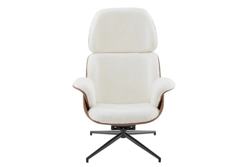 Lena Ivory Lounge Swivel Arm Chair - 360