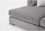 Pierson Oversized Grey Chenille 88" Double Chaise Lounge - Detail
