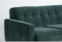 Allie Midnight Jade Green 111" 2 Piece Queen Sleeper Sectional with Right Arm Facing Sleeper Corner Chaise - Detail