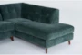Allie Midnight Jade Green 111" 2 Piece Queen Sleeper Sectional with Right Arm Facing Sleeper Corner Chaise - Detail