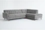 Allie Grey 111" 2 Piece Queen Sleeper Sectional with Right Arm Facing Corner Chaise - Signature