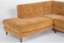 Allie Buttercup 111" 2 Piece Queen Sleeper Sectional with Left Arm Facing Sleeper Corner Chaise & Chair - Detail
