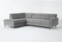 Allie Grey 111" 2 Piece Queen Memory Foam Sleeper L-Shaped Sectional with Left Arm Facing Corner Chaise - Signature
