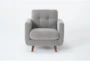 Allie Grey Arm Chair - Front