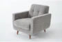 Allie Grey Arm Chair - Side