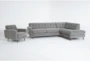 Allie Grey 108" 2 Piece Sectional with Right Arm Facing Corner Chaise & Chair - Signature