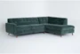Allie Midnight Jade Green 108" 2 Piece Sectional with Right Arm Facing Corner Chaise - Signature