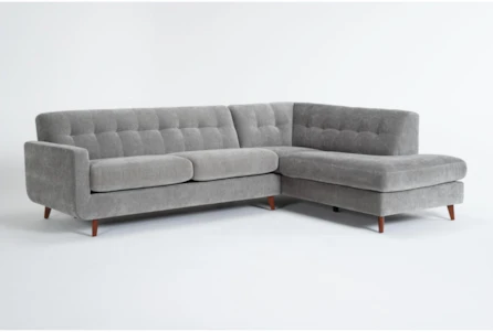 Allie Grey 108" 2 Piece Sectional with Right Arm Facing Corner Chaise