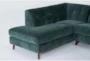 Allie Midnight Jade Green 108" 2 Piece Sectional with Left Arm Facing Corner Chaise - Detail