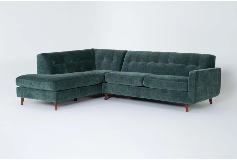 Allie Midnight Jade Green 108" 2 Piece Sectional with Left Arm Facing Corner Chaise - 360