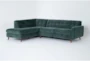 Allie Midnight Jade Green 108" 2 Piece Sectional with Left Arm Facing Corner Chaise - Signature