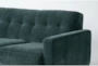 Allie Midnight Jade Green 3 Piece Queen Sleeper Sofa/Loveseat/Chair - Detail