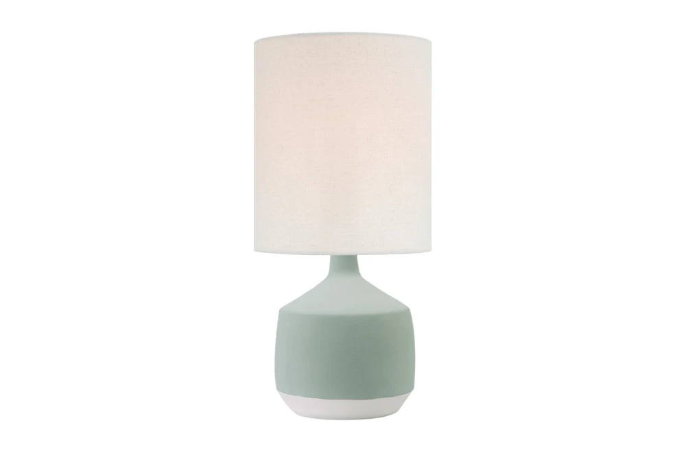 19" Mint Green Bottle Table Lamp