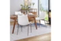 Maggie White & Walnut Contract Grade Dining Chair Set Of 2 - Room