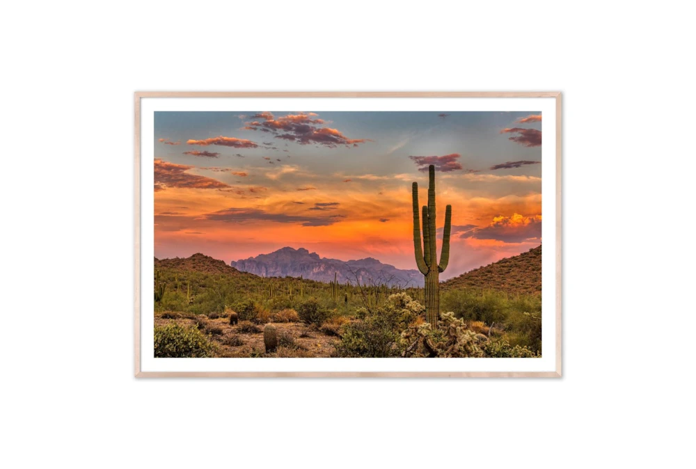 60X40 Sonoran Sunset With Natural Frame