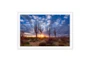 40X30 Arizona Desert At Sunset With White Frame - Signature