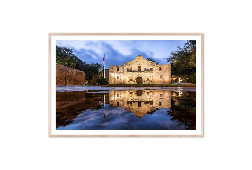 40X30 The Alamo With Natural Frame