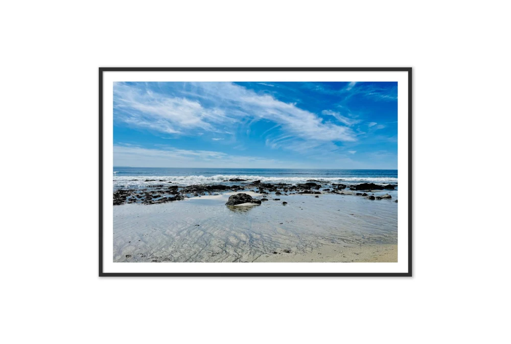 60X40 Malibu Beachscape With Black Frame