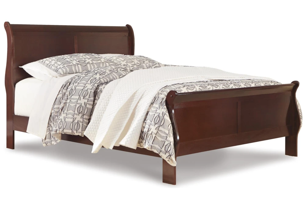 Clearance Lodge Sleigh 6 Drawer Queen Storage Bed