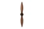 4X31 Brown Metal Airplane Propeller 2 Detailed Blade Wall Decor - Back