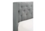 Melia Grey King Tufted Upholstered Panel Bed - Detail