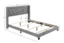 Melia Grey Queen Tufted Upholstered Panel Bed - Detail
