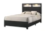 Cady Black Queen Bookcase Bed With LED Lighting - Signature