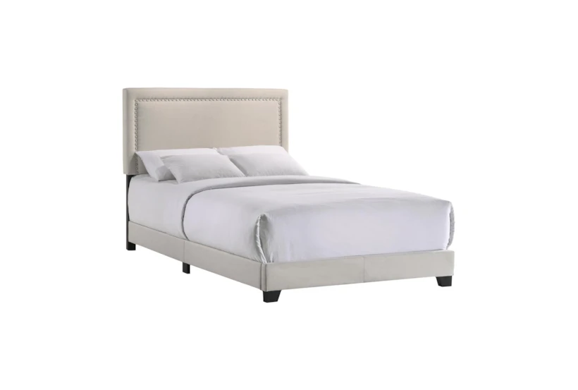 Ziya Ivory Full Upholstered Panel Bed - 360