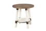 Elm Round Two Tone End Table With Storage - Signature