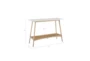 Zena Off-White/Natural Console Table With Storage - Detail
