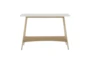 Zena Off-White/Natural Console Table With Storage - Front