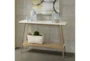 Zena Off-White/Natural Console Table With Storage - Room