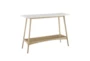 Zena Off-White/Natural Console Table With Storage - Signature