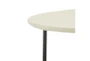 Monte Oval White/Natural Coffee Table With Storage - Detail