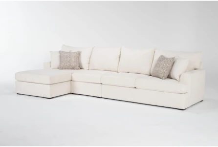 White Fabric Sectionals Sectional