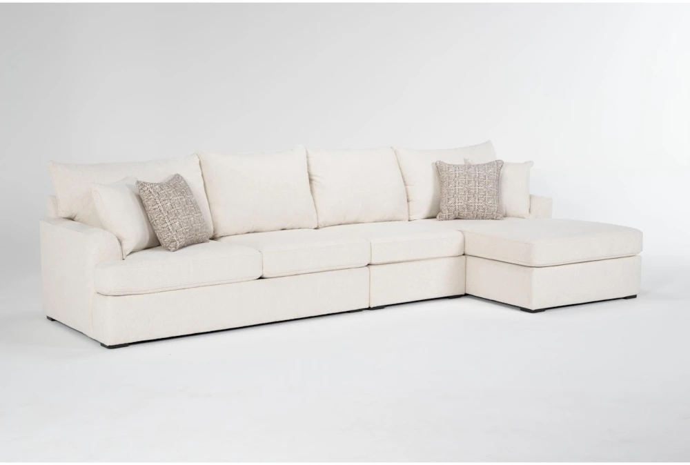 Belinha II Opal 3 Piece Full Sleeper Sectional with Right Arm Facing Chaise