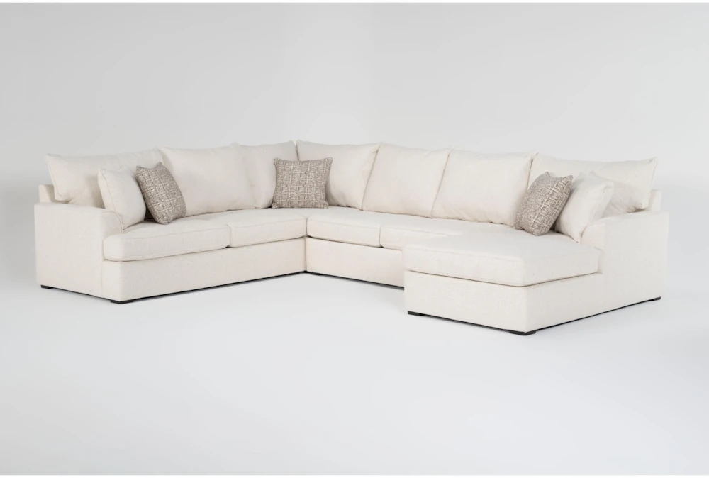 Belinha II Opal 4 Piece Full Sleeper Sectional with Right Arm Facing Chaise