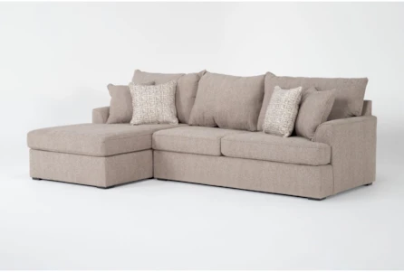 Belinha II Taupe 2 Piece Full Sleeper Sectional with Left Arm Facing Chaise - Main