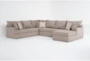 Belinha II Taupe 4 Piece Sectional with Right Arm Facing Chaise - Signature